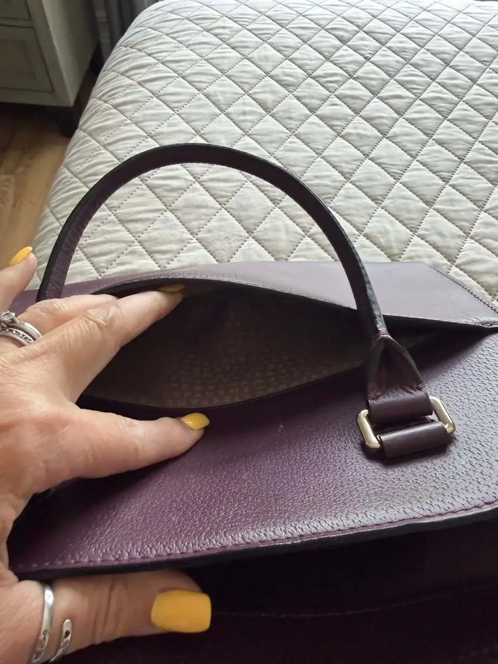 Kate Spade Parker Pebbled Leather Satchel Bag